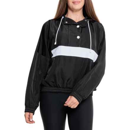 Year Of Ours Runyon Pullover Jacket - Snap Neck in Black