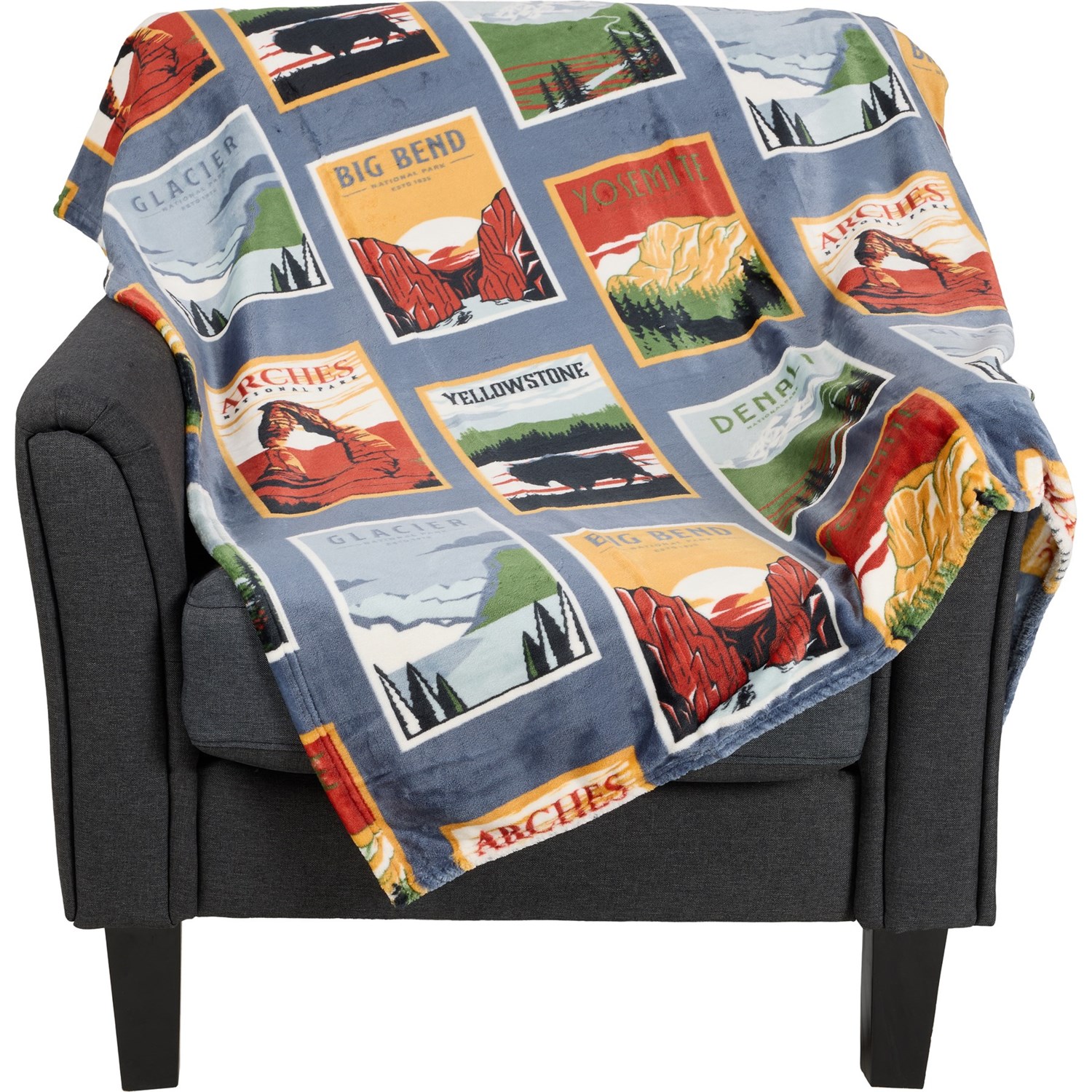 Yellow Valley National Park Printed Velvet Plush Throw Blanket