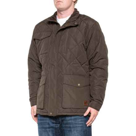 Yellowstone Diamond Quilted Barn Coat - Insulated in Brown