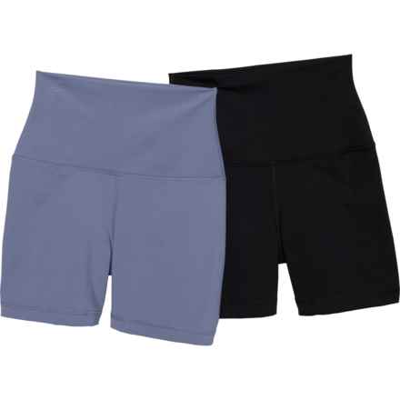 YOGALUX Everyday High-Rise Basic Shorts - 2-Pack, 5” in Wild Wind/Black