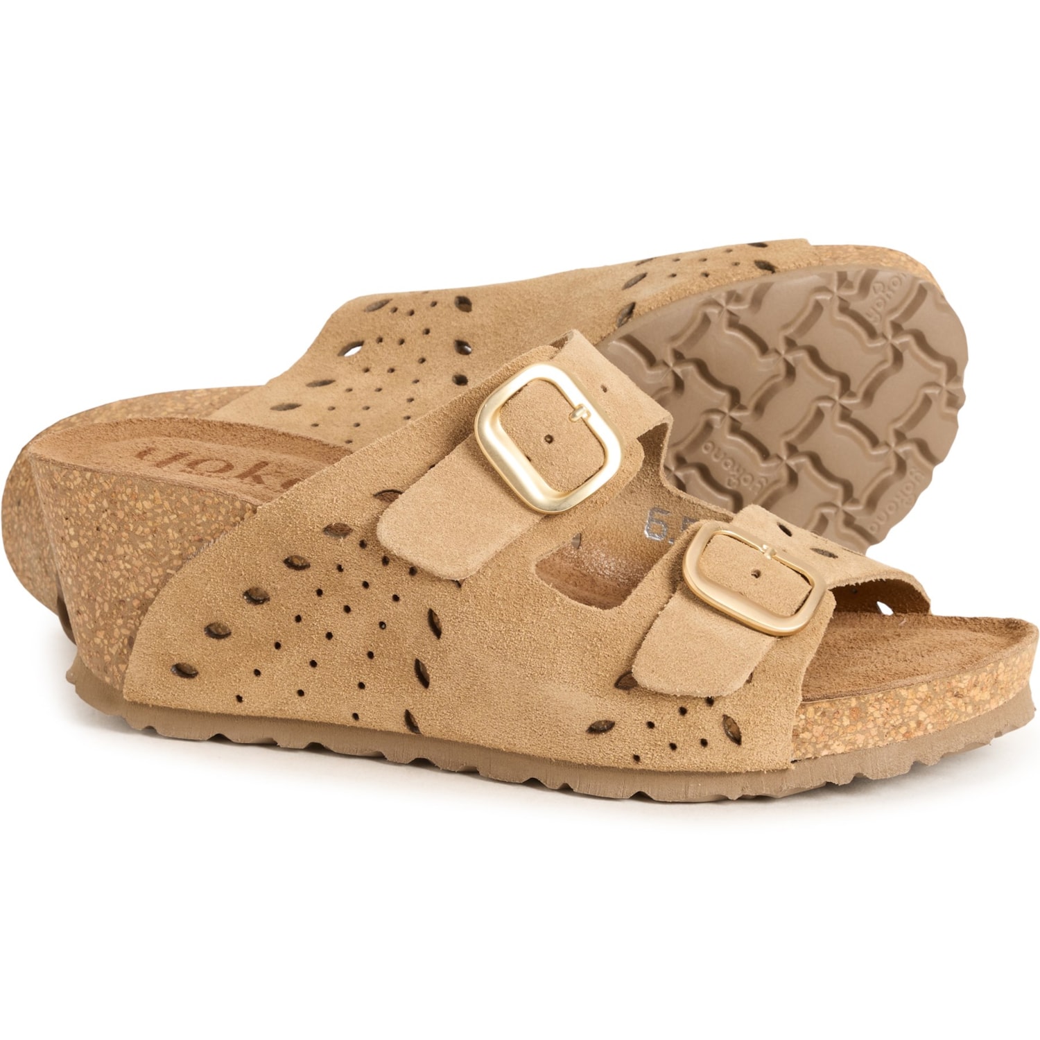 Yokono Made in Spain Laser Cut Wedge Sandals (For Women) - Save 58%