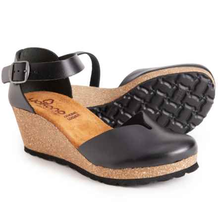 Yokono Made in Spain Mary Jane Wedge Sandals - Leather (For Women) in Negro