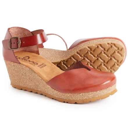 Yokono Made in Spain Mary Jane Wedge Sandals - Leather (For Women) in Nuez