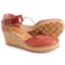 Yokono Made in Spain Mary Jane Wedge Sandals - Leather (For Women) in Nuez