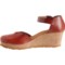 3PPDF_4 Yokono Made in Spain Mary Jane Wedge Sandals - Leather (For Women)