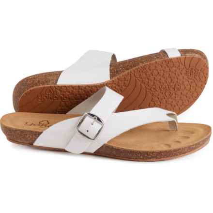 Yokono Made in Spain Toe Loop Sandals - Leather (For Women) in Blanco