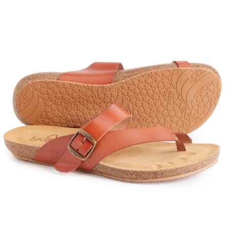 Yokono Made in Spain Toe Loop Sandals - Leather (For Women) in Nuez