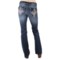 6588K_2 Zenim Embellished Flower Jeans - Mid Rise, Bootcut (For Women)