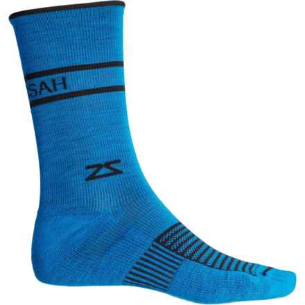 Zensah Technical Cycling Socks - Crew (For Men) in Electric Blue
