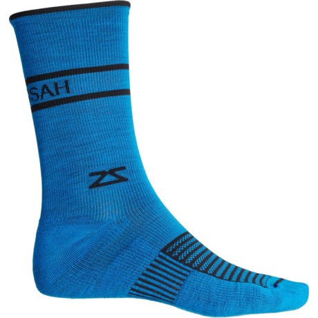 Zensah Technical Cycling Socks - Crew (For Men) in Electric Blue