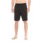 496MU_3 ZeroXposur Black Fusion Gym to Swim Stretch Shorts - UPF 50+, Built-In Brief (For Men)