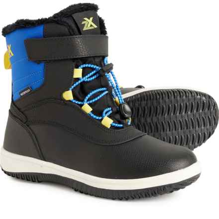 ZeroXposur Boys Alaska Snow Boots - Waterproof, Insulated in Blue/Black