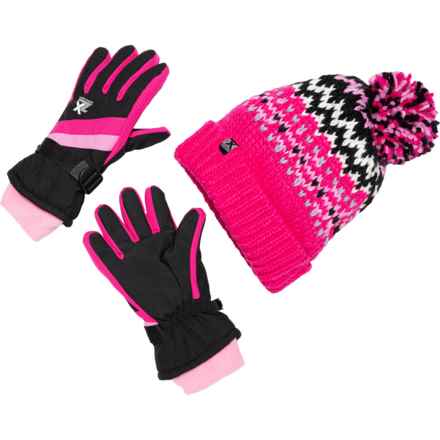 ZeroXposur Cynthia Beanie and Gloves Set - Insulated (For Big Girls) in Black