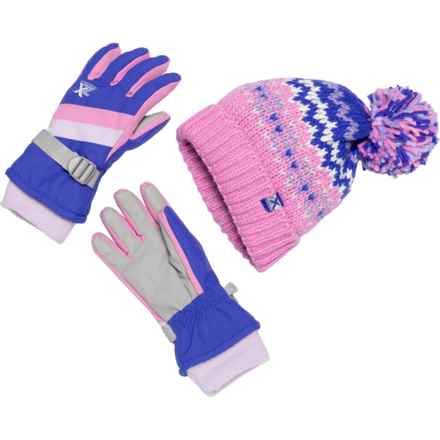 ZeroXposur Cynthia Beanie and Gloves Set - Insulated (For Big Girls) in Neptune