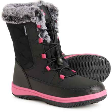 ZeroXposur Girls Snow Princess Boots - Waterproof, Insulated in Black