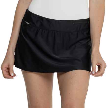 ZeroXposur Sport Skirtini Swim Skort - UPF 30+ in Liquorice