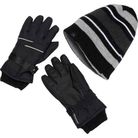 ZeroXposur Summit Beanie and Gloves Set - Insulated (For Big Boys) in Black