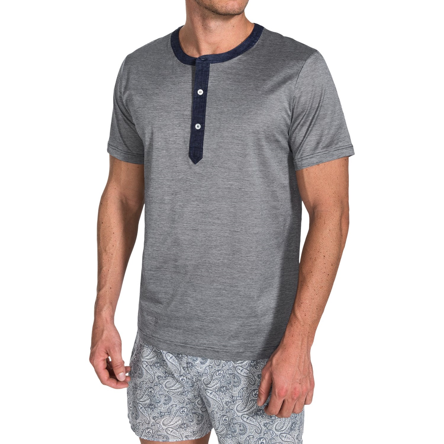 Zimmerli 100% Cotton Henley Shirt (For Men)