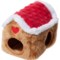 4YWCA_3 ZippyPaws Burrow Gingerbread House Plush Dog Toy - Squeakers