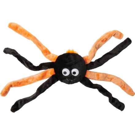 ZippyPaws Halloween Grunterz Spider Dog Toy - 32”, Squeaker in Orange