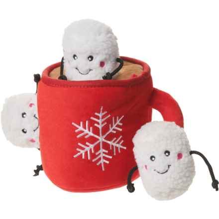 ZippyPaws Holiday Burrow Hot Cocoa Plush Dog Toy - Squeakers in Hot Cocoa