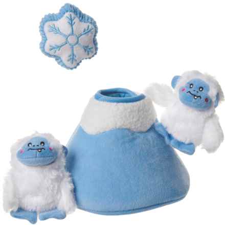 ZippyPaws Holiday Burrows Yeti Mountain Dog Toy - 8x8x7” in Yeti Mountain