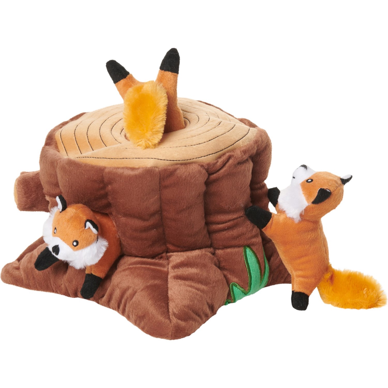 ZippyPaws Zippy Burrow Fox Stump Plush Dog Toy Save 92