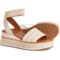 Zodiac Bailee Platform Wedge Sandals (For Women) in Bone