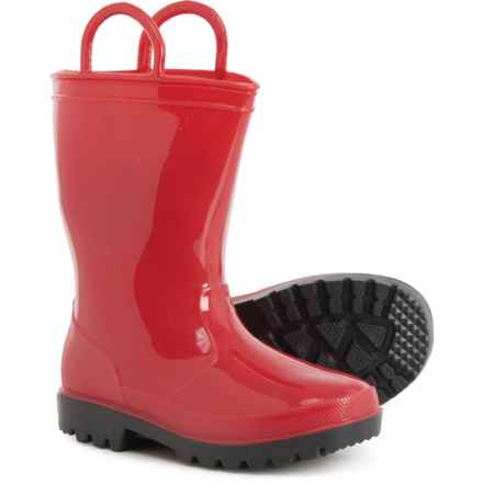 ZOOGS Little Boys and Girls Rain Boots - Waterproof in Red