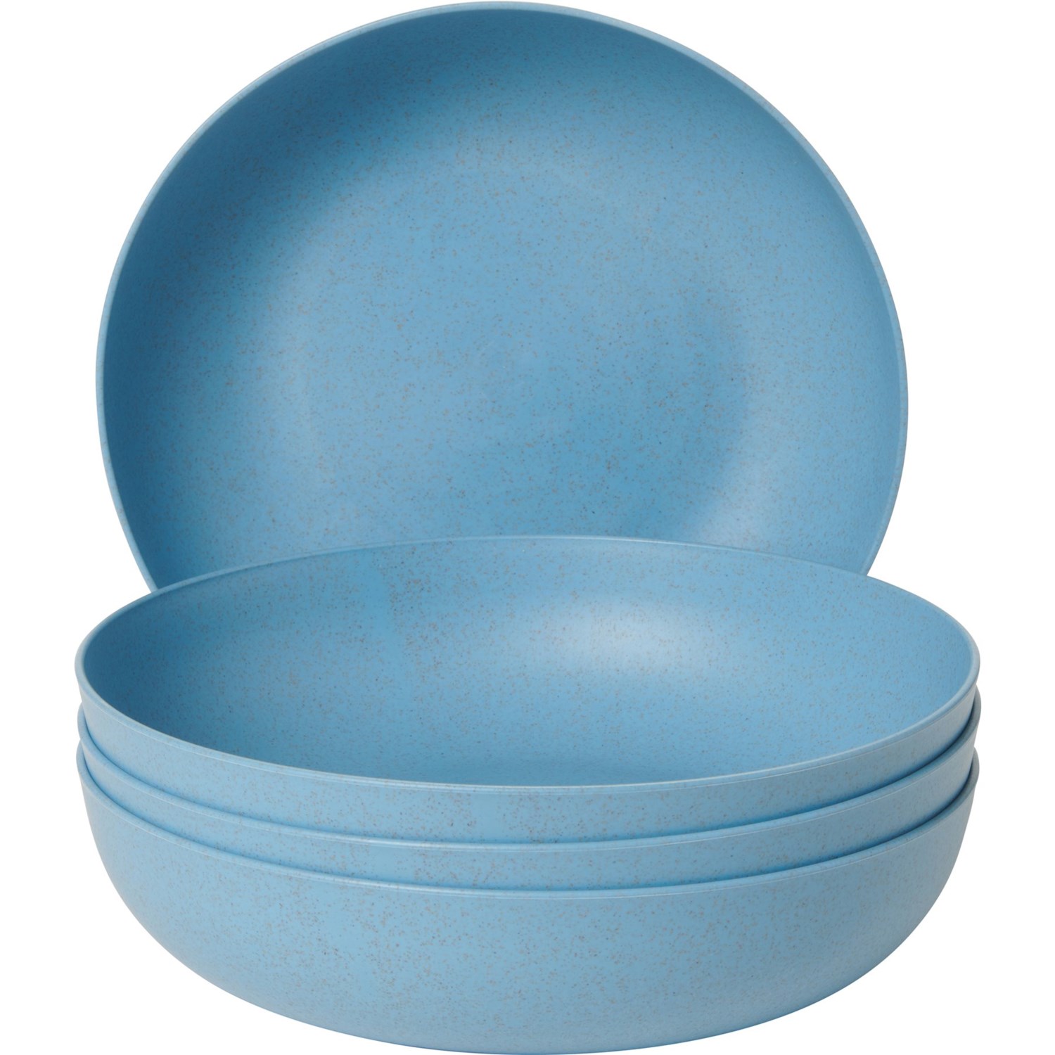 Zrike Bamboo Corn Husk Dinner Bowls Set of 4, Sky Blue Save 23