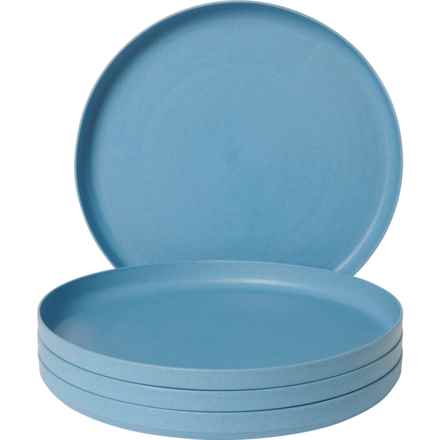 Zrike Bamboo Corn Husk Dinner Plates - Set of 4, Sky Blue in Sky Blue