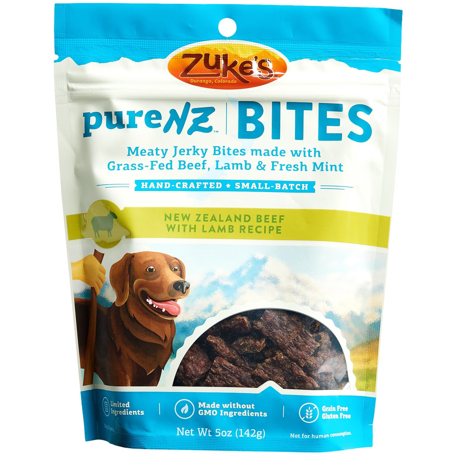 Zuke’s PureNZ Bites Beef with Lamb Jerky Dog Treats 5 oz. Save 20